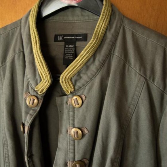Y2K INC International Concepts Hussair Military Green w. Gold Jacket XL (XXL, L) - Picture 2 of 8